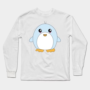 Cute Blue Penguin Kawaii Long Sleeve T-Shirt